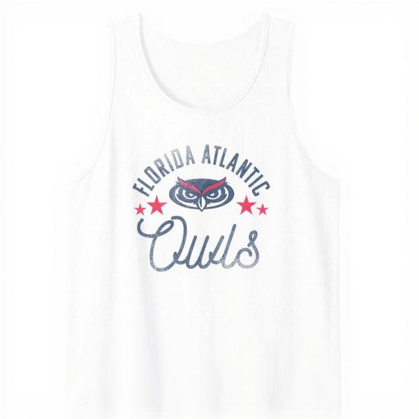 FAU Owls Tank Top Florida Atlantic University Mens Athletic Shirt