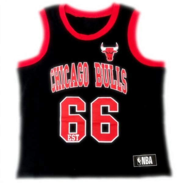 Chicago Bulls Boys Tank Top Cotton Logo Black Sizes 8-18