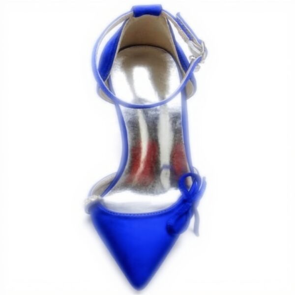 Chaussures de mariée satin fermées pointues RBQIZVW talon