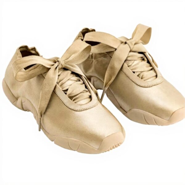 Ballerines JW PEI Flavia Baskets Femme Satin Noir Rose