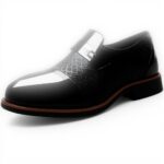 Mocassins homme cuir verni lacets respirants tendance