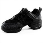 Roch Valley Sneakers Danse bi-Semelles PU Maille Noir