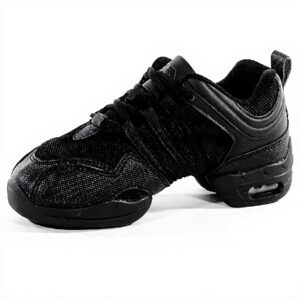 Roch Valley Sneakers Danse bi-Semelles PU Maille Noir