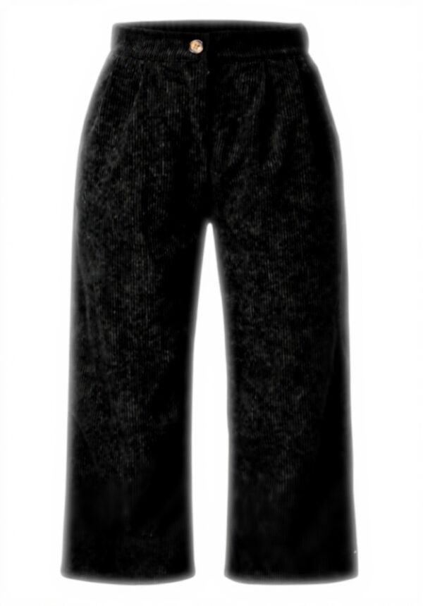 Pantalon velours côtelé femme taille haute - Generic