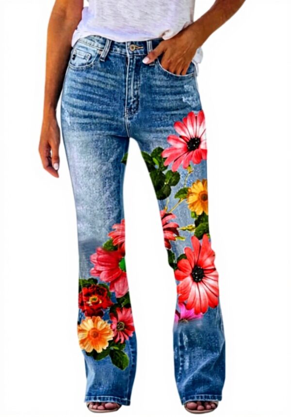 Pantalon Kaki Femme Generic Couleur Imprimé Léger Stretch