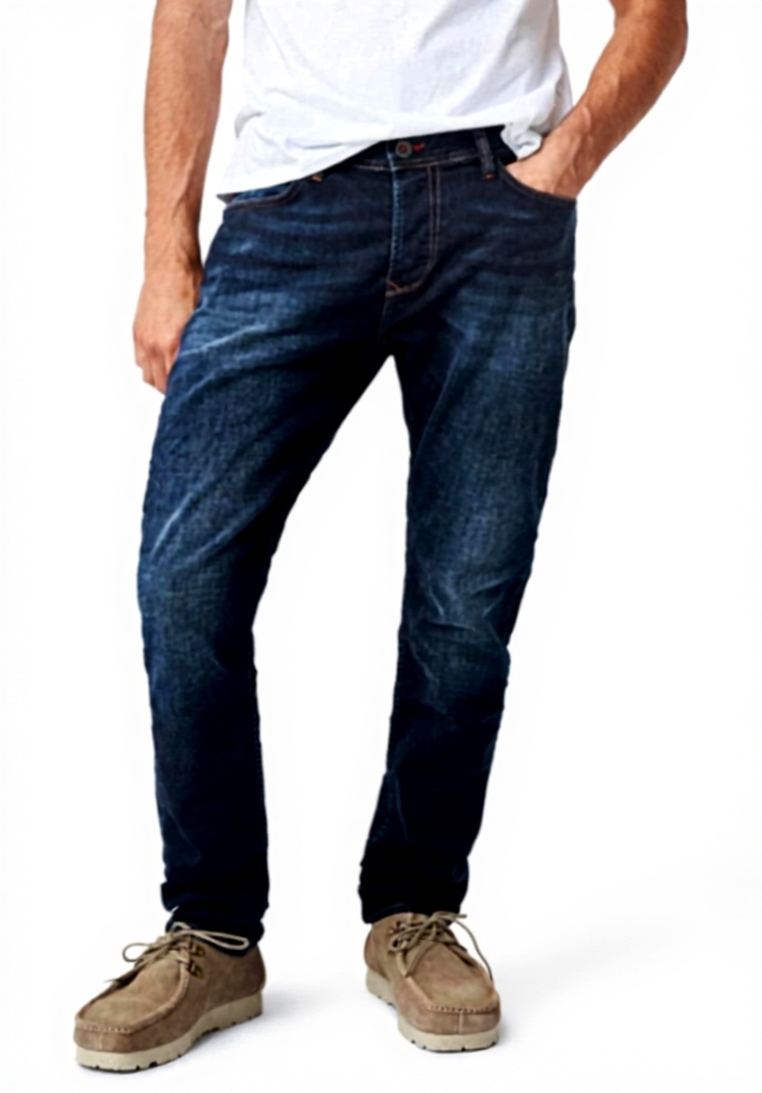 Salsa Slender Jeans Homme porté en situation urbaine décontractée