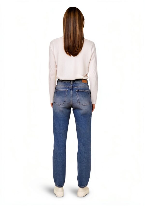 ONLY Jean coupe droite taille haute coton élasthanne femme-3