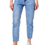 ONLY Jean Femme Coupe Droite Taille Haute Coton Élasthanne-0