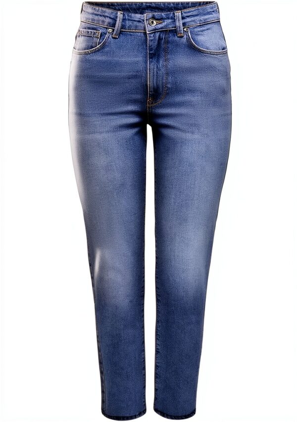 ONLY Jean coupe droite taille haute coton élasthanne femme-0