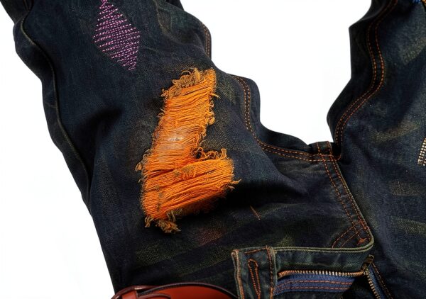 Jean Homme Slim Ripped Dénim Confortable Taille Asiatique-4
