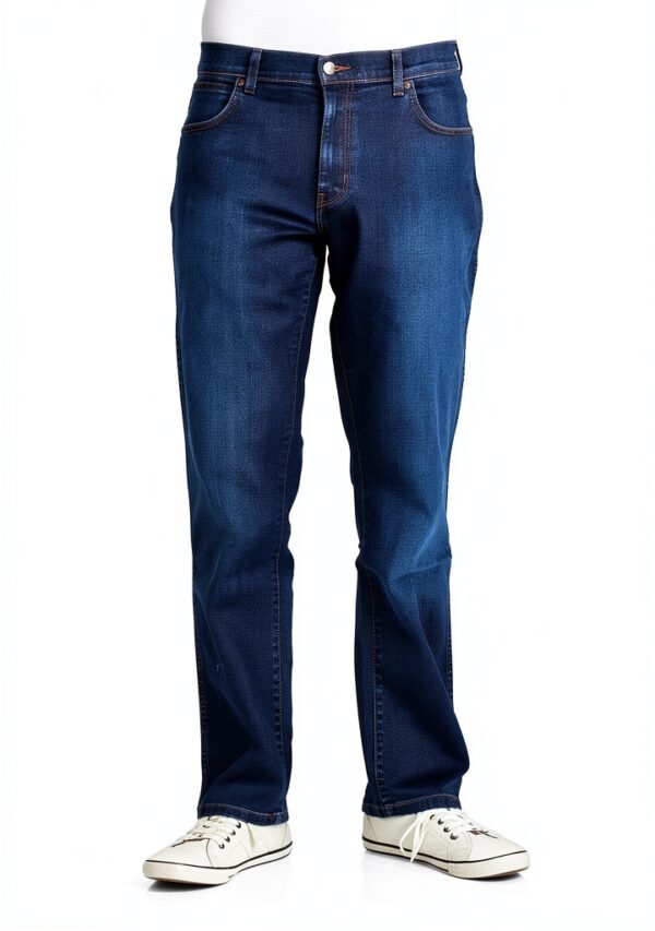 Wrangler Jean Homme Coton Élasthanne Taille Normale Bleu-0