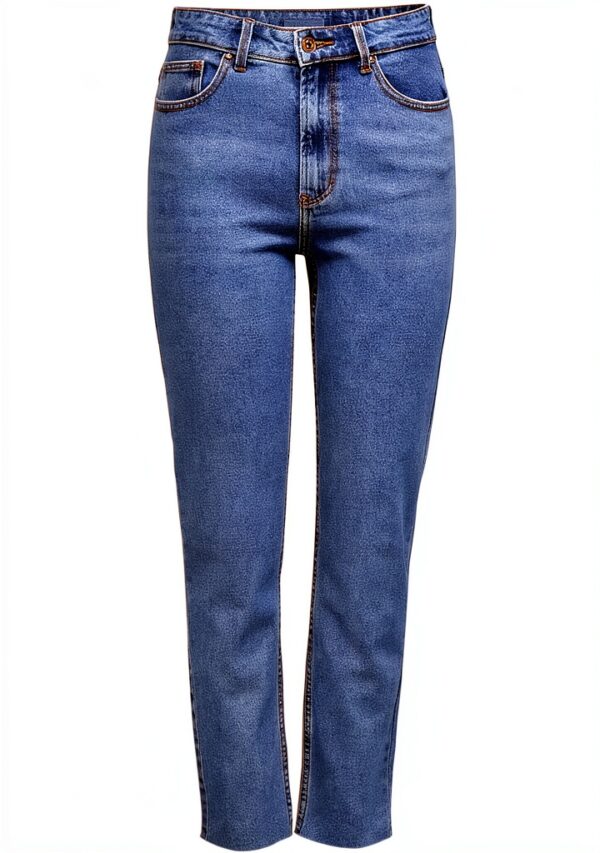 Jeans ONLY femme cropped sans lavage denim bleu-1