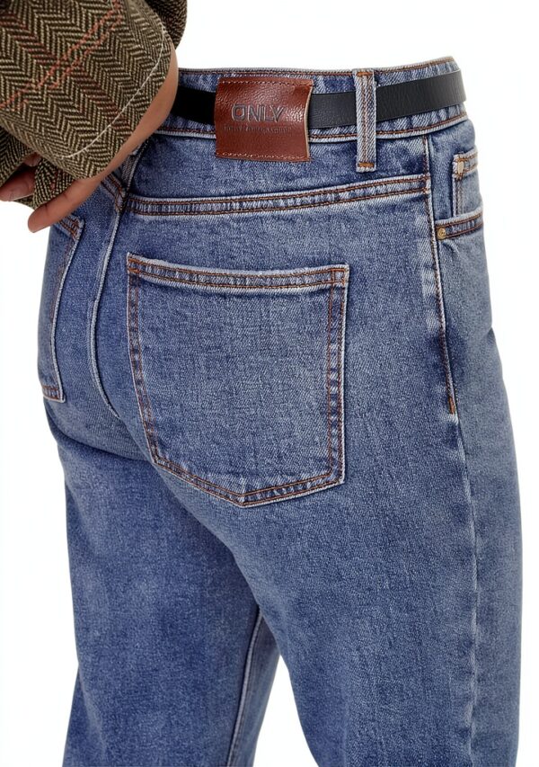 Jeans ONLY femme cropped sans lavage denim bleu-7