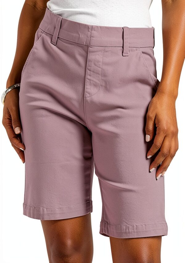 WWricotta Pantalon Court Taille Haute Femme Extensible