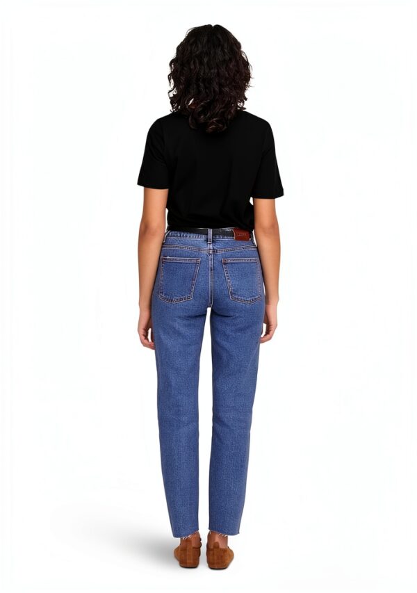 Jeans ONLY femme cropped sans lavage denim bleu-4