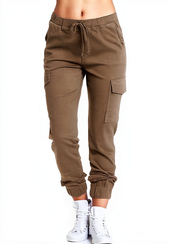 Pantalon Cargo Femme Noir Danse Orientale Taille Élastique