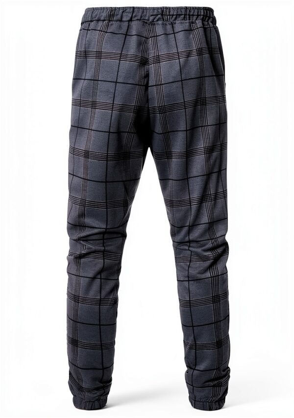 Pantalon Homme Gris Foncé Cintre Droit Taille S M L-7