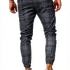 Pantalon Homme Gris Foncé Cintre Droit Taille S M L-5