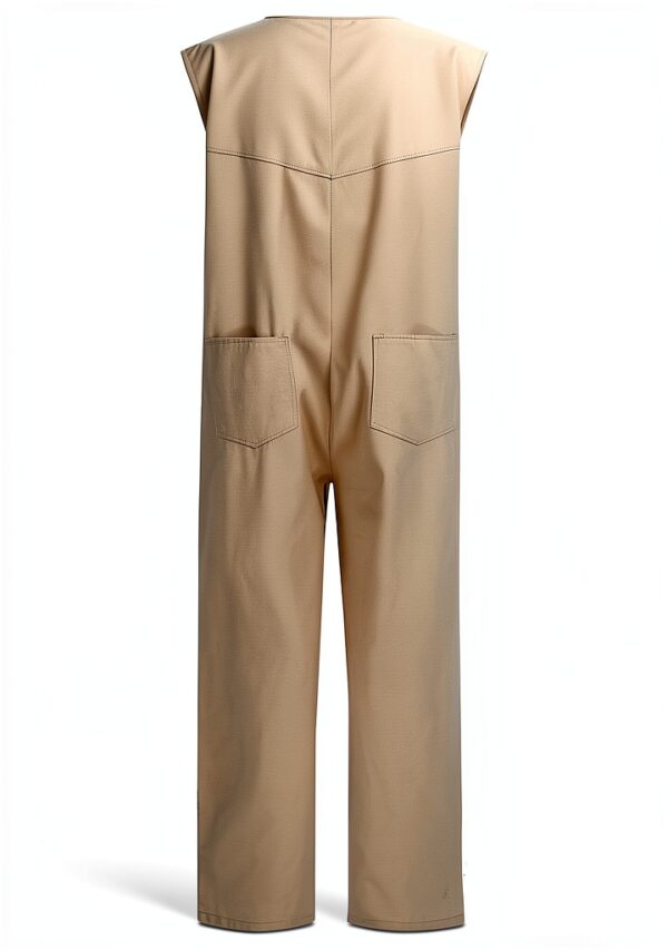 Salopette Jeans Femme Générique Beige Kaki Taille M XL XXL-2