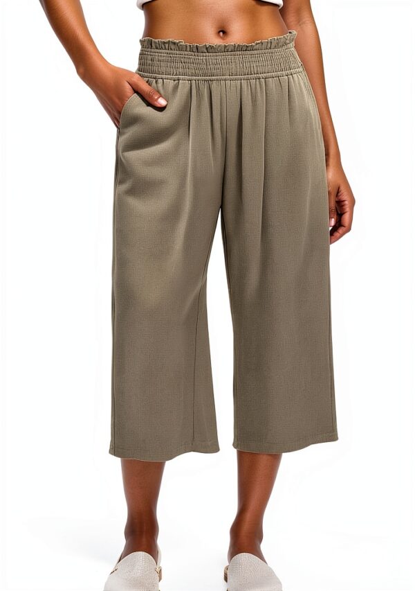 Pantalon Jogger Femme WWricotta Taille Haute Cordon Serrage