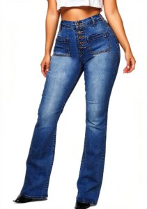 Jean Femme Pantalon Moulant Taille Élastique Bleu Noir Blanc-0