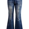 Jean Femme Bleu Taille Haute Confortable Pantalon-6