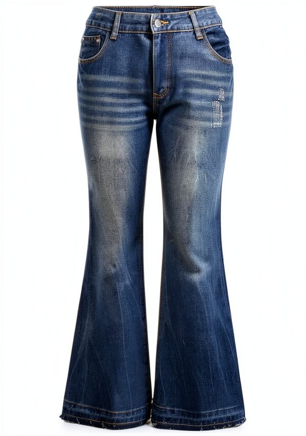 Jean Femme Bleu Taille Haute Confortable Pantalon-6