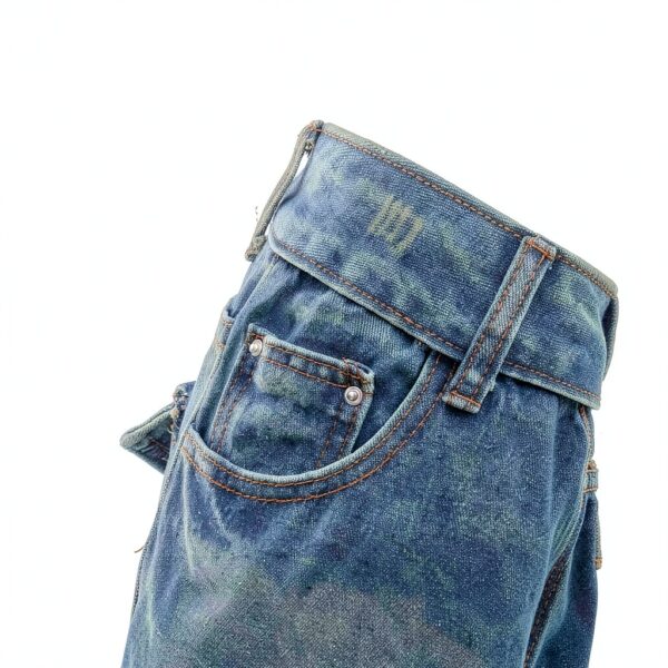 Jean Femme Bleu Taille Haute Confortable Pantalon-8