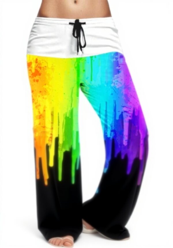 Pantalon Sarouel Femme Taille Haute Imprimé Léger