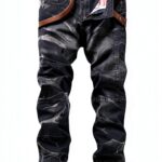 Jean décontracté homme coton doux couleurs vintage tailles-0