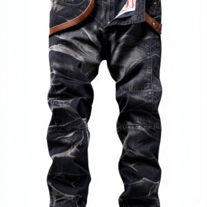 Jean décontracté homme coton doux couleurs vintage tailles-0