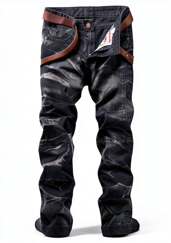 Jean décontracté homme coton doux couleurs vintage tailles-0