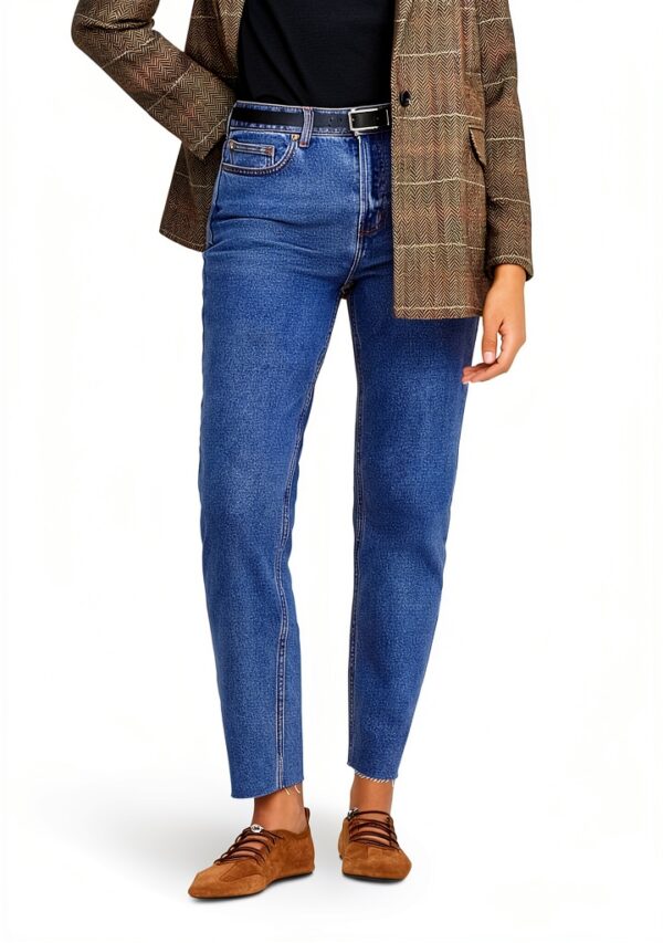 Jeans ONLY femme cropped sans lavage denim bleu-3