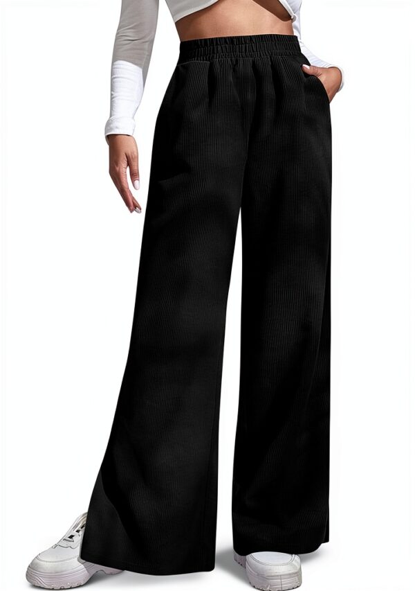 Pantalon velours côtelé femme ensemble décontracté taille