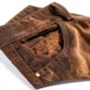 Jean Homme Dénim Souple Couleurs Vintage Taille 29W à 42W-2