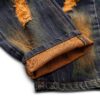 Jean Homme Slim Ripped Dénim Confortable Taille Asiatique-3