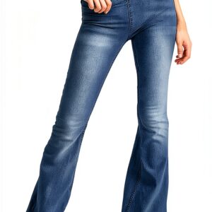 Jean Femme Confortable Taille Haute Pantalon Cargo Femme-0