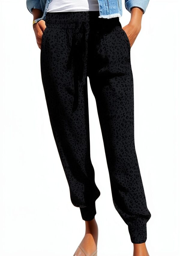 Pantalon Thai Femme Generic décontracté léopard été noir