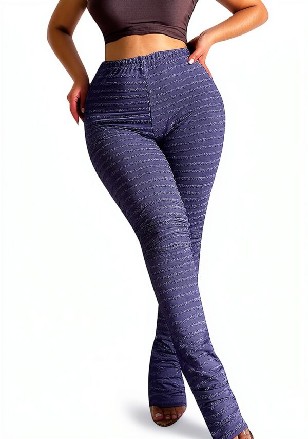 Leggings Femme Pantacourt Sport Taille Haute Doux Évasé