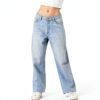 Jean Femme Slim Bleu Clair Élasticité Confort Taille M-4