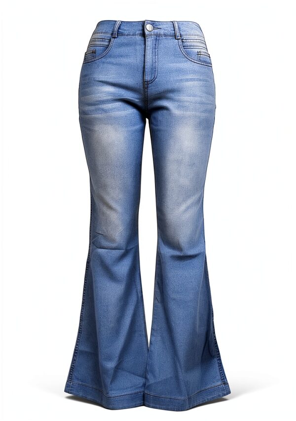 Jean Femme Taille Élastique Confortable Pantalon Femme Noir-3
