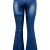 Jean Femme Confortable Taille Haute Pantalon Cargo Femme-4