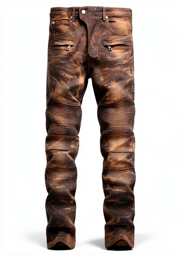 Jean Homme Slim Dénim Déchiré Confortable Taille Moyenne-0