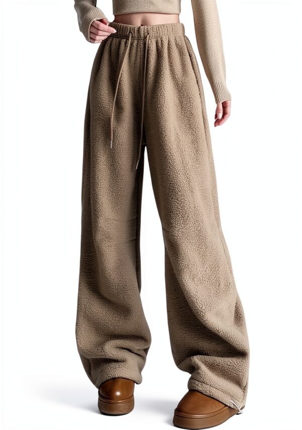 Pantalon polaire WWricotta reversible taille haute jambes