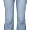 Jean Femme Taille Élastique Confortable Pantalon Femme Noir-4