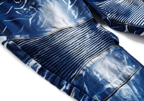 Jean Homme Slim Dénim Déchiré Bleu Noir Taille Moyenne-6