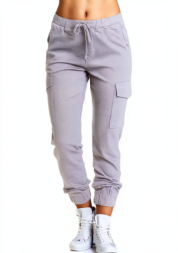 Pantalon Danse Orientale Femme Cargo Taille Elastique Noir