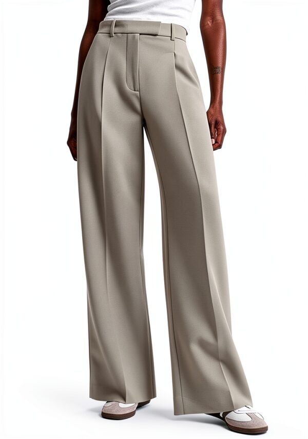 Pantalon de travail femme WWricotta taille haute large