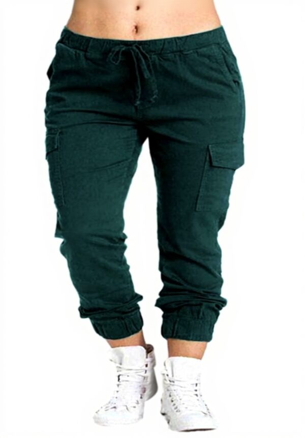 Pantalon cargo femme taille élastique Generic 3/4 été