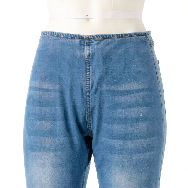Jean Femme Confortable Taille Haute Pantalon Cargo Femme-3